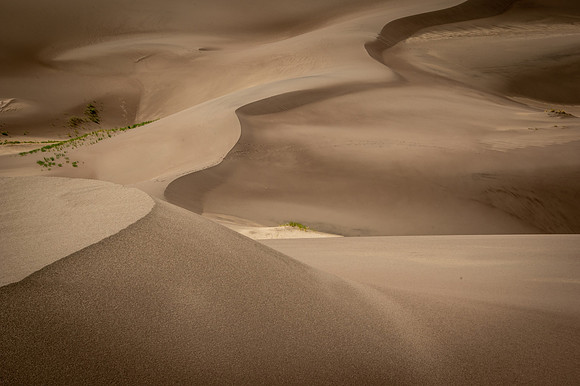 Shapes of dunes at Great Sand Dunes Natioanl Park, Colorado
