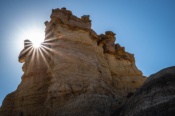 Sun Peeking around the Hoodoo